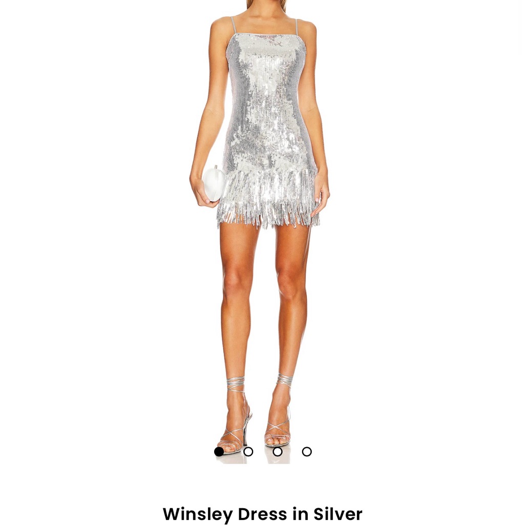 Likely Silver Tiered Sheath Mini Dress